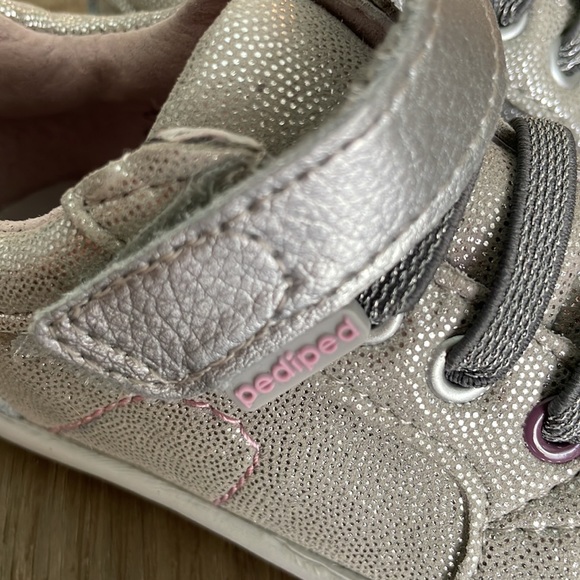 Toddler Girl Orthopaedic Pediped Shoes - Silver - Picture 2 of 5